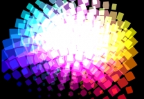 Cubes with alpha blending.